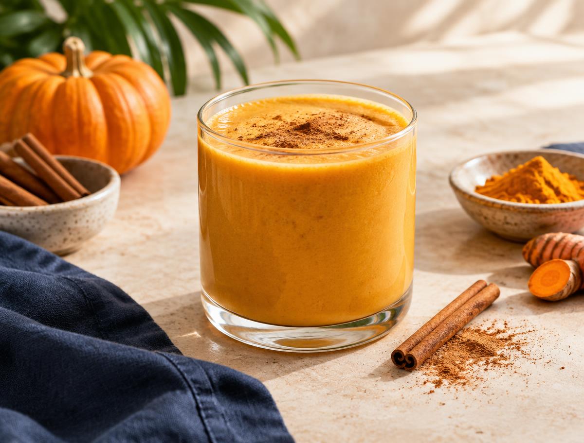 Pumpkin spice turmeric smoothie