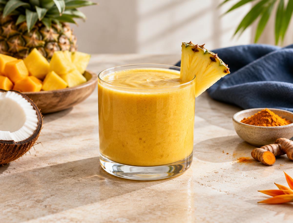 Tropical turmeric colada smoothie